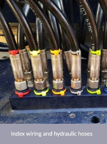 index wiring and hydraulic hoses