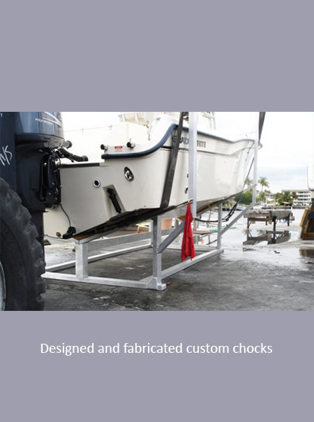 designed and fabricated custom chocks