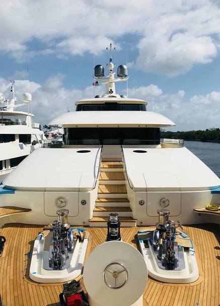 above deck of a yacht